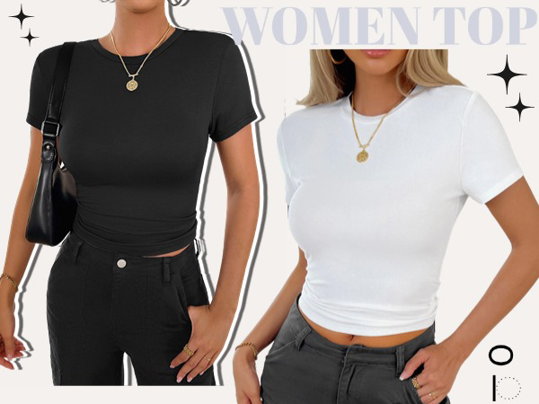 women fitted shirts short sleeve tops summer clothes