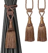 BEL AVENIR Curtain Tiebacks Handmade Holdbacks for Curtains Drape Decorative Tie Backs with Tasse...