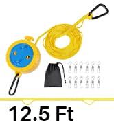 yellow clothesline storage box 12.5 ft with 12 stainless clip
