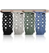 Slim Silicone Bands Compatible with Apple Watch Band 40mm 38mm 41mm 44mm 45mm 42mm Women Floral B...