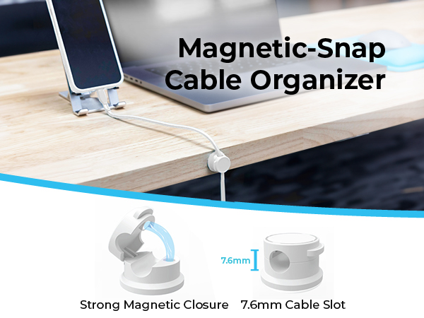 Strong Magnetic Snap Cord Organizer