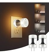 TSEXES 2 Pack LED Night Light Plug into Wall, 3000K/4000K/5000K Adjustable Color Temperature, Tou...
