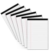 Legal Pads 5x8 Small Note Pads 5x8 Notepads for Work, 6 Pack Writing Pads 5x8 College Ruled Lined...