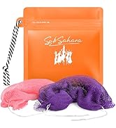 SubSahara African Net Sponge Authentic - 2 Pieces Exfoliating Scrubber for All Skin Types, Ideal ...
