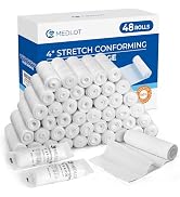 LotFancy Gauze Rolls, 48 Count, 4 Inch x 4.1 Yards, Rolled Gauze Wrap, Conforming Stretch Bandage...
