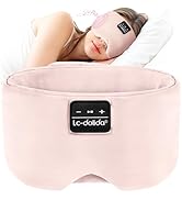 LC-dolida Sleep Mask with Bluetooth Headphones, Ice Silk Sleep Headphones with Bluetooth 5.4, Tot...