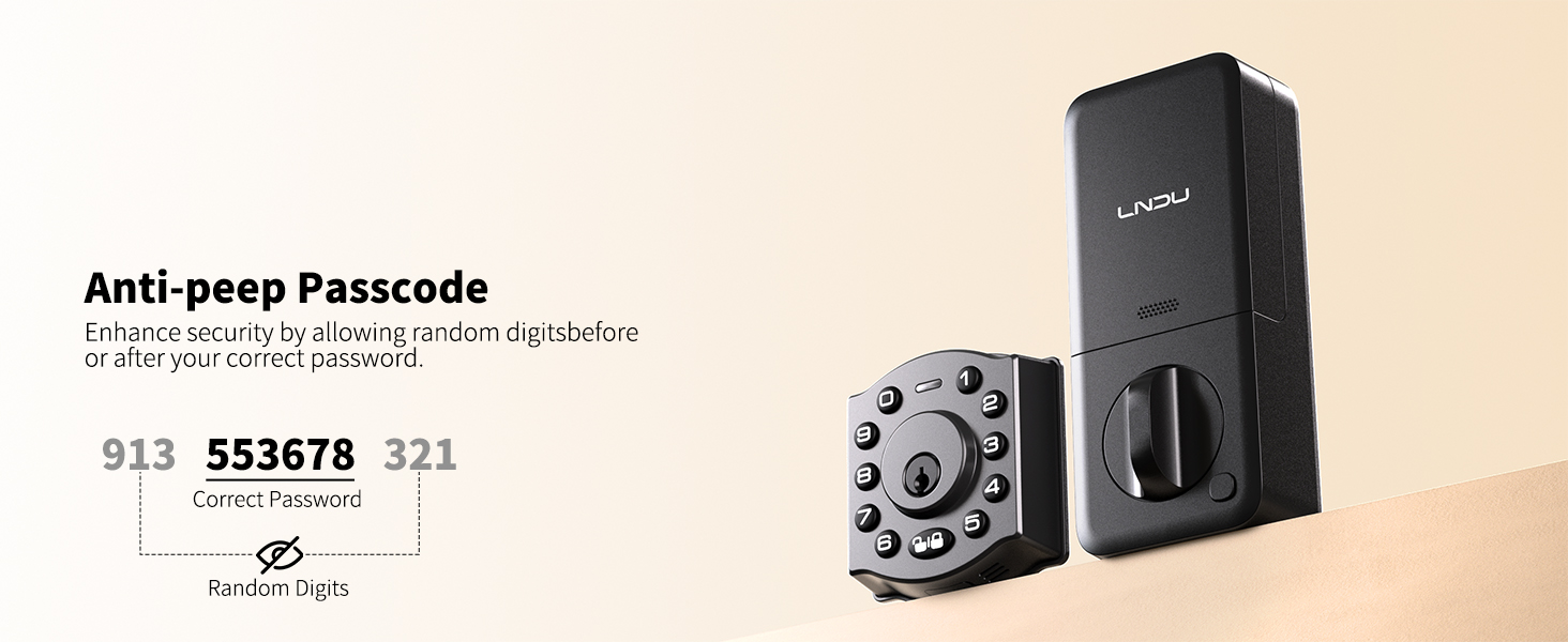 keypad door lock with handle