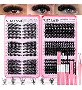 Lash Clusters Kit Eyelash Clusters Kit Cat Eye Lashes Clusters Lash Extension Kit Cluster Eyelash...
