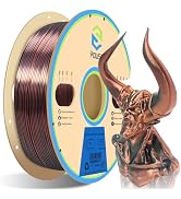 YOUSU Silk Dual Color PLA Filament, Coextrusion Filament, Multicolor 3D Printer Filament 1kg, Com...