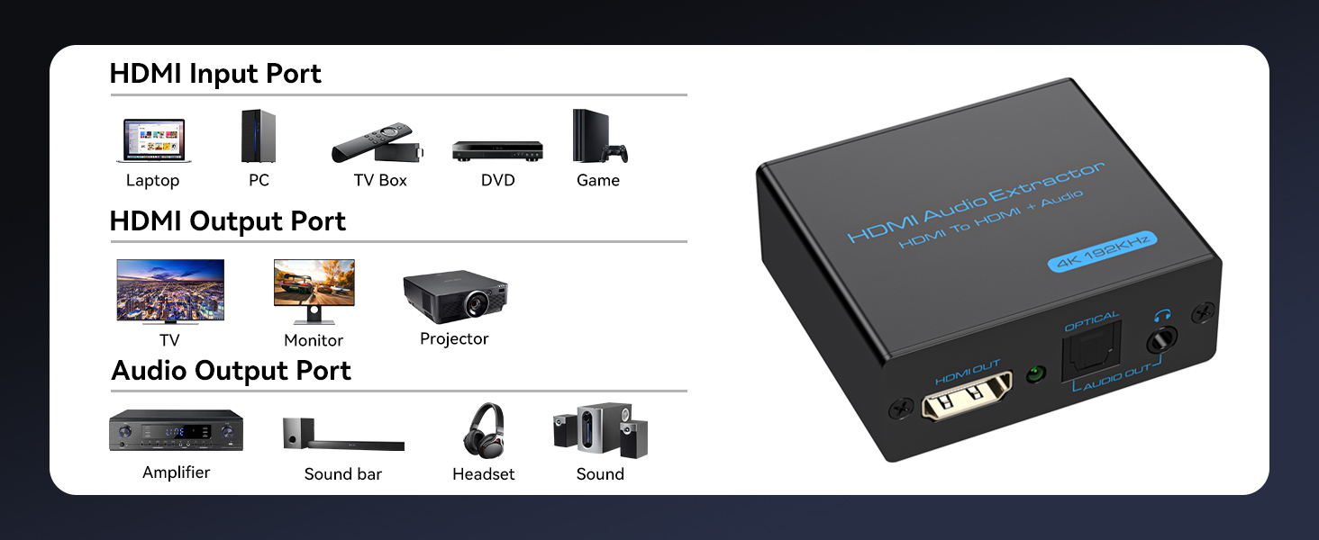 HDMI audio extractor
