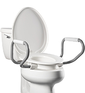 Clean Shield Raised Toilet Seat with Support Arms Included