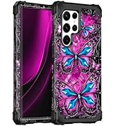 Hekodonk for Galaxy S22 Ultra Case,Glow in The Dark Three Layer Heavy Duty Shockproof Protection ...