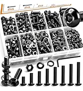 mankk 205PCS M6 Bolt Assortment Kit M6 x 8/10/12/16/20/25/30/35mm Button Head Hex Socket Cap Scre...