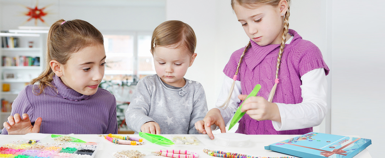 clay beads for friendship bracelet making kit