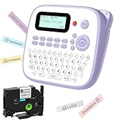 EazeID Label Maker Machine with-Tape Waterproof, D210S Portable QWERTY Keyboard Label Maker, Kids...