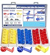 50PCS Solderless Quick Splice Wire Connectors, 22-10 AWG Lock Snap Electrical Wire Connector Insu...