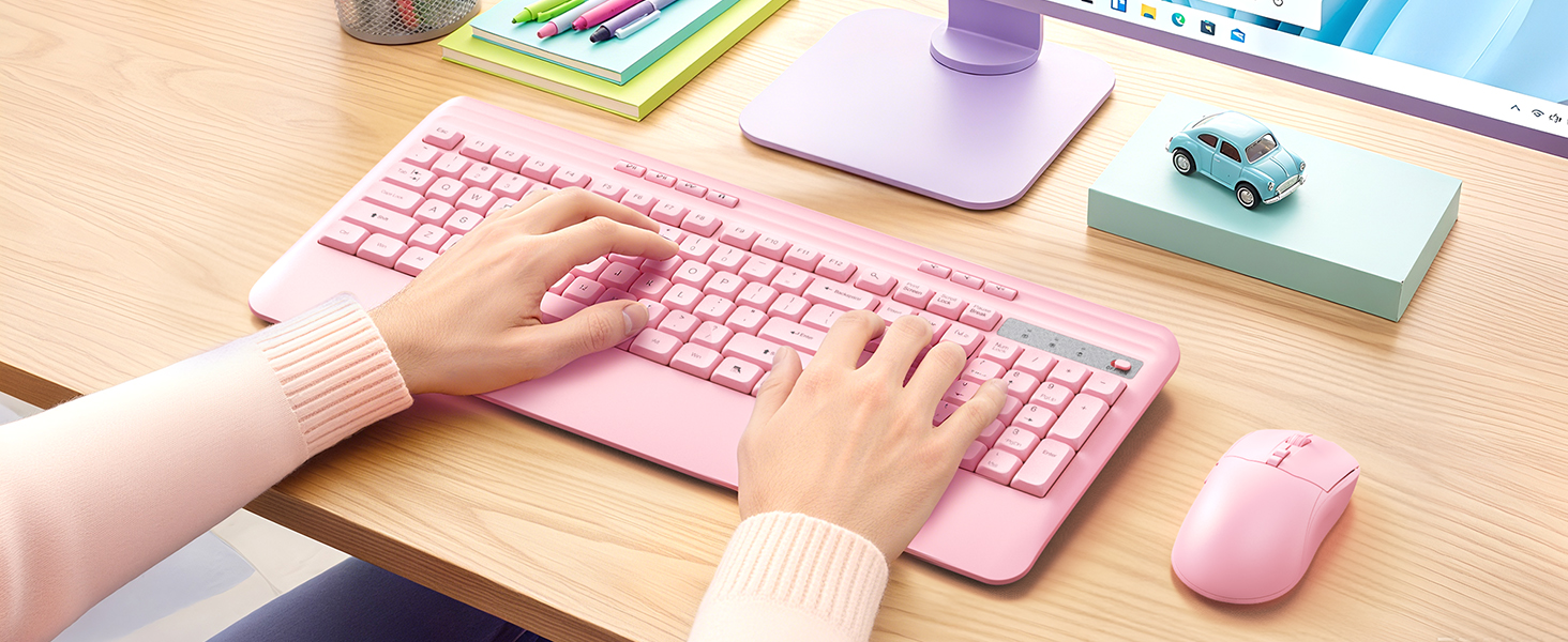 pink keyboard mouse