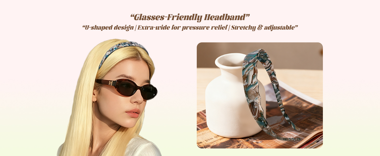 Blue headband classes-friendly headband U-shaped design