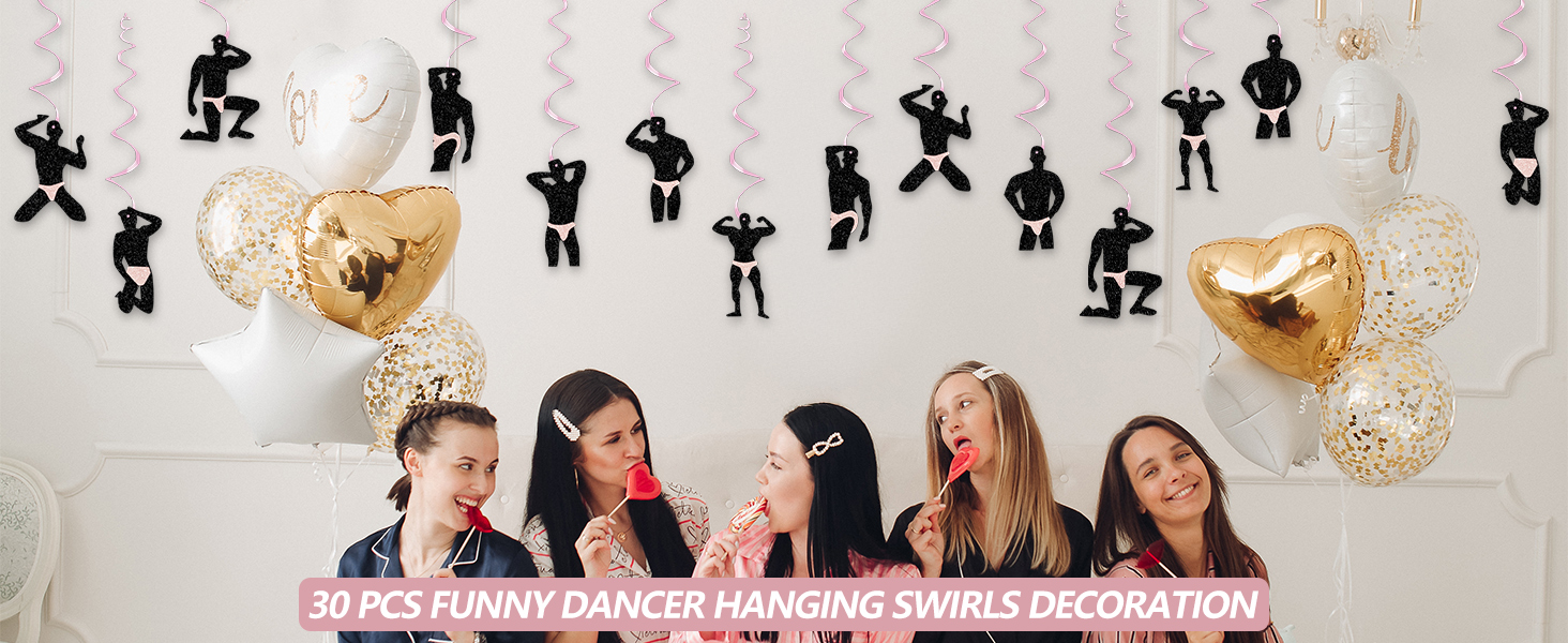 30 Pcs Funny Dancer Hanging Swirls Decoration