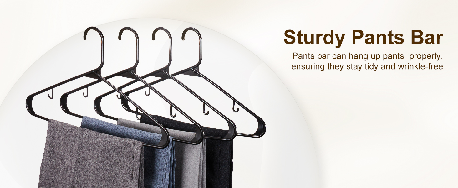 Plastic Hangers with Pants bar