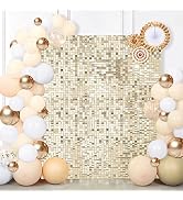 Shimmer Wall Backdrop Shimmer Wall Panels Light Gold Glitter Photo Background Backdrops for Birth...