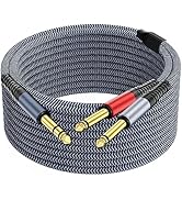 TAISUSAN Insert Cable 50ft, 1/4 Stereo to Dual 1/4 Mono Cable, Stereo Breakout 1/4 Y Cable, Stere...