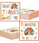 80Pcs Decorative Turkey Paper Napkins Disposable, Thanksgiving Guest Hand Towels for Dinner Autum...