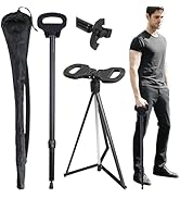 ALEVMOOM Folding Walking Cane with seat for Men & Women,2-in-1 Adjustable Portable Cane Chair,Wal...