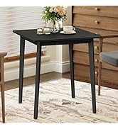 HOOBRO Bamboo Dining Table, Square Dining Table for 2, 27.6