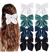 hisial 8 Pcs Hair Bows for Women Short Tail Bow Hair Clips Small Alligator Barrettes Cute Accesso...