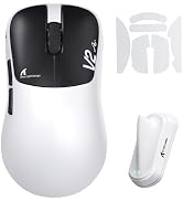 ATTACK SHARK V2AIR Wireless 8K Gaming Mouse,52g Ultralight-White Black+Tape | 60K DPI,PAW3955 MAX...