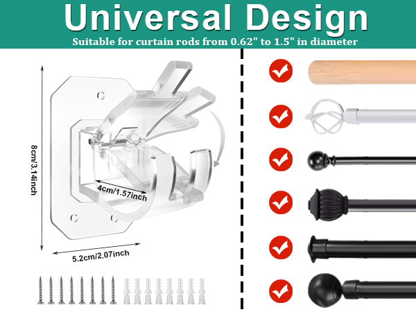 curtain holders for wall