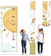 KooKooBaby Kids Growth Chart For Wall - 82"x7.9" Premium Canvas Removable Height Chart for Kids H...