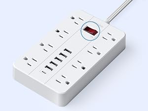 Power Strip Extension Cord Overload Protection
