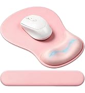 Ergonomic Waterdrop Style Keyboard Wrist Rest and Mouse Pad Set | Soft Keyboard Riser Holder, Non...