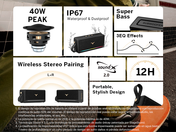 StageSound speakers bluetooth wireless