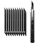 Retractable Utility Knife - Box Cutter for Carton, Cardboard, Home & Office - Black Aluminum Hand...