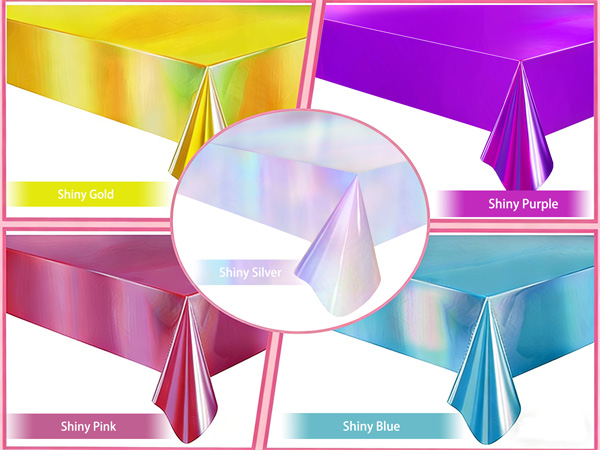 iridescent party decorations