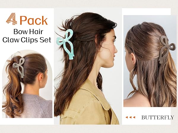 Elegant Bow Hair Claw Clip