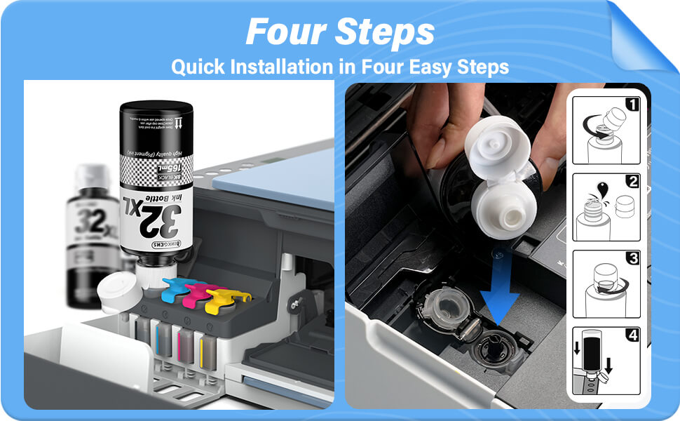 32XL Black Ink 551 5101 7300 5102 7302 7601 6002 5103 755 757 Printer, Black 2