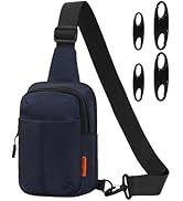 Peicees Small Anti Theft Sling Bag with Zipper Clip for Men Women, Waterproof Mini Crossbody Ches...