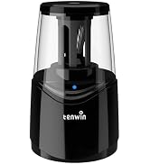 tenwin Rechargeable Pencil Sharpener for No.2 & Colored 6-8mm Pencils, Heavy Duty Electric Pencil...