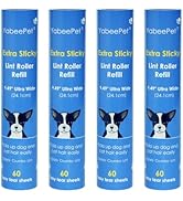 9.49'' Extra Sticky Large Lint Roller Refills, 4-Pack Giant Roller Refills for Carpets, Couch, Fl...