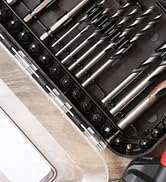 AVID POWER Drill Bit Set, High Speed Steel Titanium Drill and Screwdriver Bit Set with Case for M...