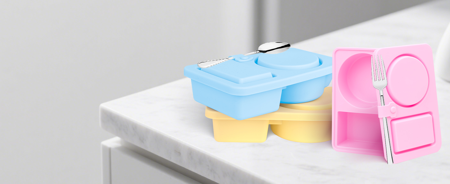Silicone Reusable Snack Containers with Lids