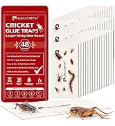 LULUCATCH Cricket Insect Glue Traps - 48 Pack Bug Sticky Traps, Large & Adhesive Spider Scorpion ...
