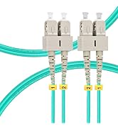FLYPROFiber 1M SC to SC OM3 Fiber Patch Cable | Length Options: 1m-50m, 10GB Duplex Duplex 50/125...
