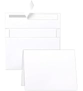 Silunkia White Blank Greeting Cards and Envelopes 4.25 x 5.5 Heavyweight Folded Cardstock and A2 ...