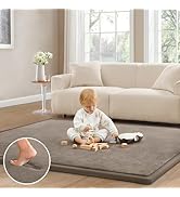 ILPEOD Baby Play Mat 1.2" Thick Memory Foam Nursery Rug Area Rug, 6’7” X 4’11” Yoga Mat Playmat C...
