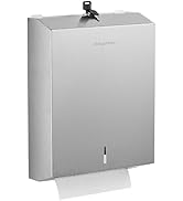 DUTYWORKS Commercial Paper Towel Dispenser Wall Mount, Stainless Steel Hand Towel Dispenser with ...